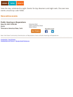 Brown Paper Tickets - New Events in Your Area - May 21, 2025
