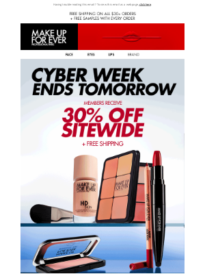 MAKE UP FOR EVER - You'll Want To Unlock 30% Off Now. Plus Free Shipping.