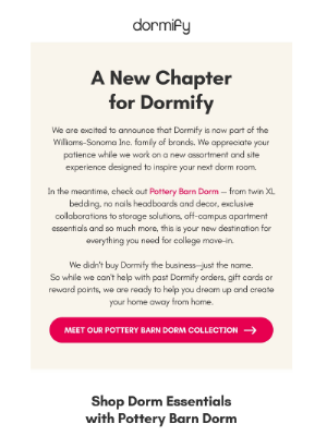 dormify - a new chapter for dormify ✨