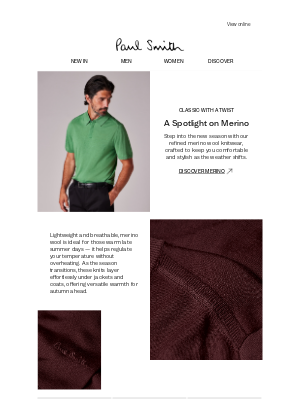 Paul Smith (United Kingdom) - Your summer layering essential
