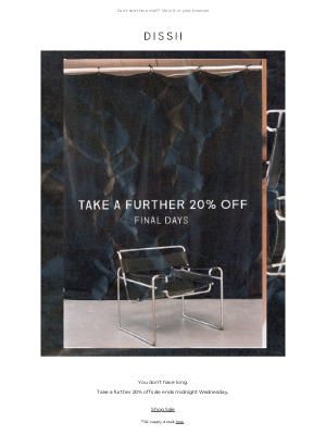 Dissh (Australia) - Final Days, Further 20% Off