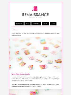 Renaissance Ribbons - New Labels That Spark Joy!
