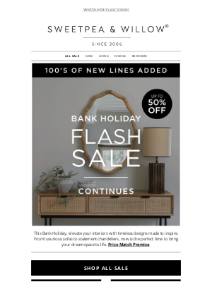 Sweetpea & Willow - Sweetpea Savings: Shop Up To 50% OFF!