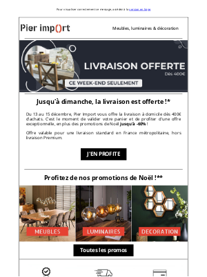 Pier Import (France) - 🚚 Livraison offerte jusqu'à dimanche !