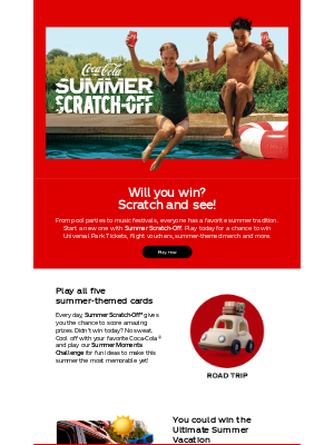 Beat the heat this summer with cool prizes in Summer Scratch-Off