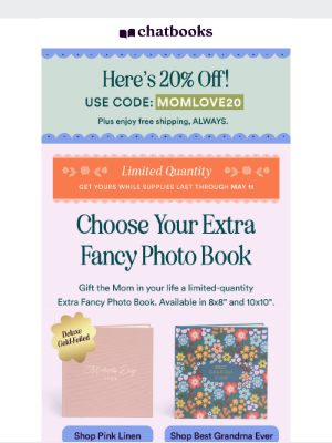 Chatbooks - 20% Off Our Fanciest Photo Book Yet
