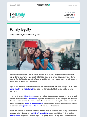 The Points Guy - ✈ The Best Hotel & Airline Programs for Families, Best All-Inclusives for a Postholiday Reset & More News From TPG ✈