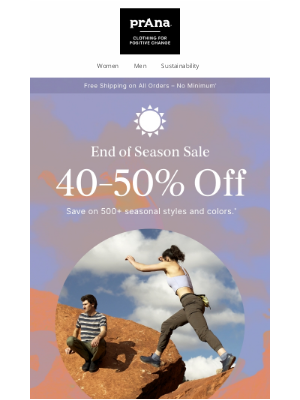 prAna - The End of Season Sale is On!