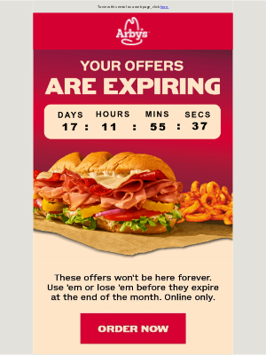 Arby's - Redeem your monthly offers 👇