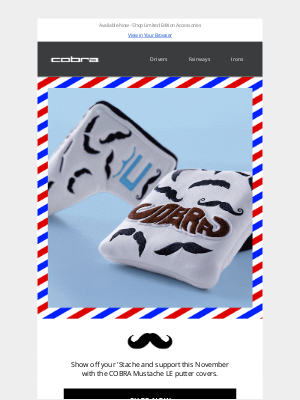 Cobra Golf - Limited Edition Mustache Headcovers