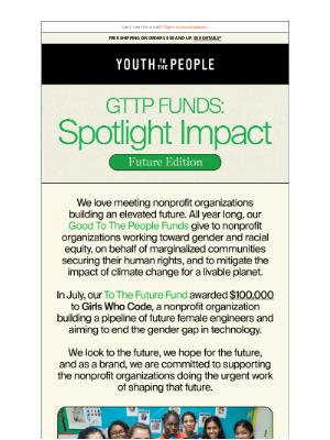 Youth to the People - GTTP Funds: Spotlight Impact