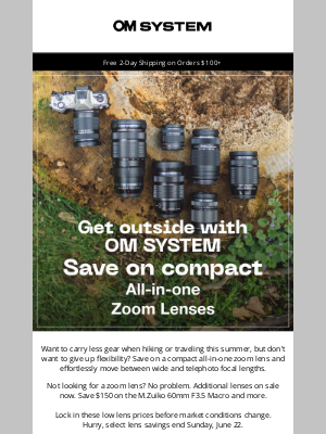 Olympus - Get Outside: Save on Compact All-in-One Zoom Lenses