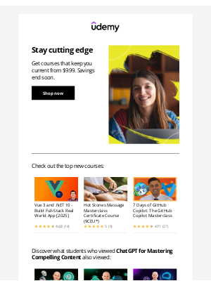 Udemy - Stay cutting edge for as low as $9.99