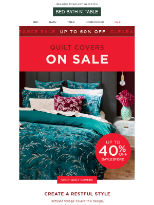 Top Quilt Covers On Sale