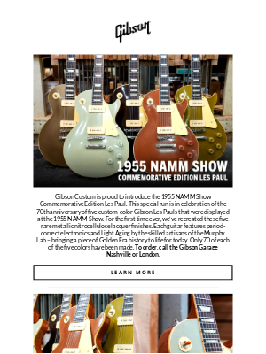 Gibson - Introducing the 1955 NAMM Show Commemorative Edition Les Paul