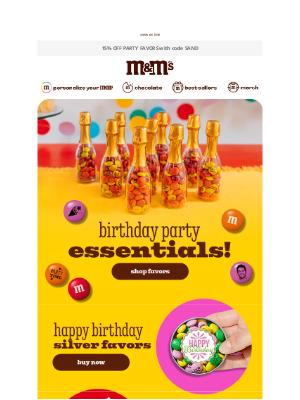 MY M&M's - Oh Goodie! The Perfect Party Favors!