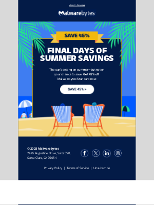 Malwarebytes - Final days of summer savings