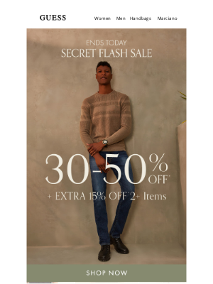 GUESS - LAST CHANCE | Secret Flash Sale