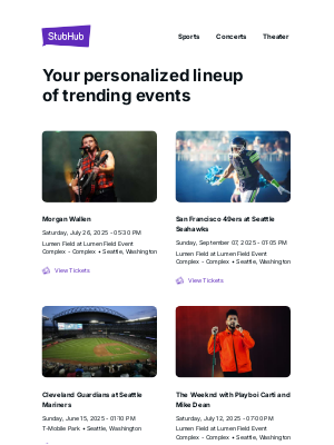 StubHub - Your event lineup: Morgan Wallen