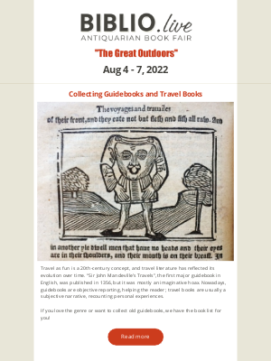 Biblio - Here There Be Monsters: Guidebooks and Travel Books