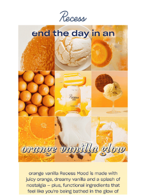 Recess - golden hour in a can ☀️🍊☁️🍦
