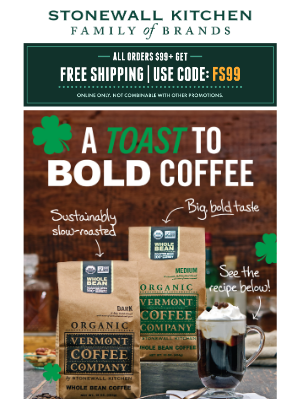 Stonewall Kitchen - Whip Up the Best Irish Coffee with Our Whole Bean Blends