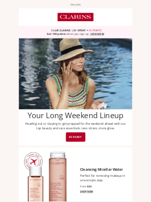 Clarins (Canada) - Long Weekend mode: ON 🌞