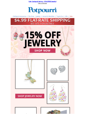 Potpourri Online Catalog Email Marketing Strategy & Campaigns | MailCharts