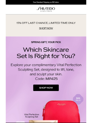 Shiseido - Don't Miss Out On Your 5-Pc Vital Perfection Gift, $86 Value!