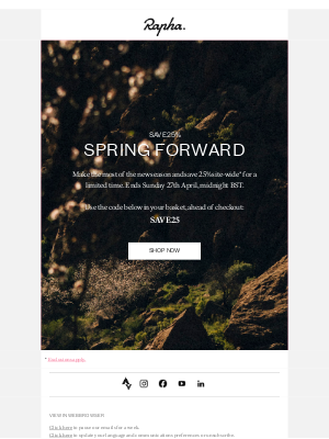 Rapha - Save 25% for a limited time
