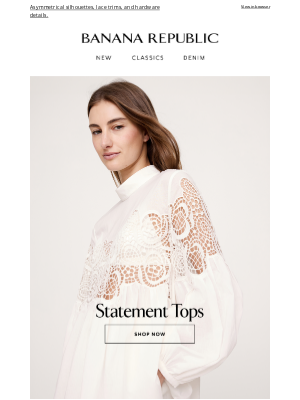 Banana Republic USA - Tops that make the outfit