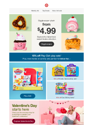 Target - V-Day Gigglescape plush toys from $4.99 🧁