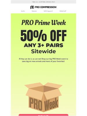 PRO Compression - 🛍️ PRO Week = 50% OFF Everything You Need