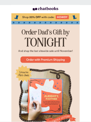 Chatbooks - Order Dad's Gift by TONIGHT