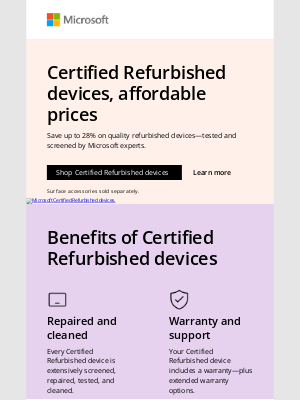 Microsoft - Refurbished. Certified. Affordable.