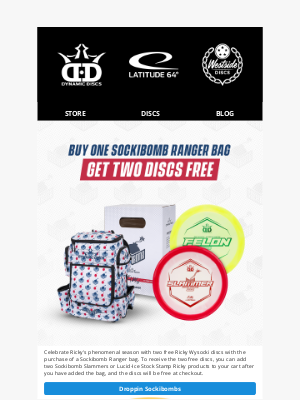 Dynamic Discs - Buy a Sockibomb Bag & Get 2 Free Discs!