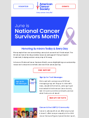 American Cancer Society - June News You Can Use
