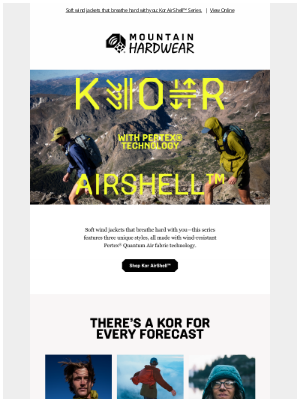 Mountain Hardwear - Get winded with Kor AirShell™.