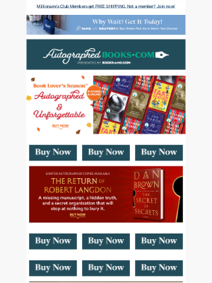 Books-A-Million - New Autographs: Matthew McConaughey, Navessa Allen + More