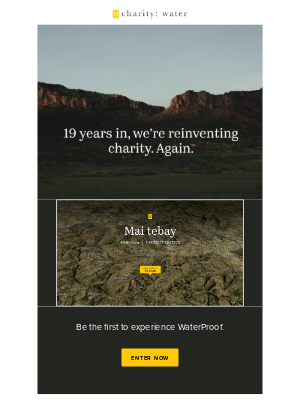 Charity Water - Candis, we're telling you first
