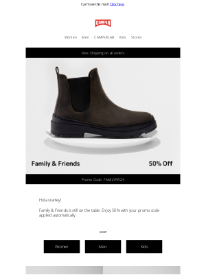 Camper - Family & Friends Still On｜50% Off