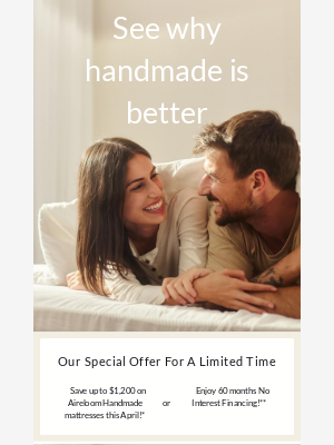 Jerome's Furniture - The Secret to Better Sleep? Handcrafted Mattresses (Special Offer)