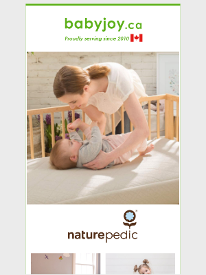 BabyJoy (CA) - Don't miss out! 15% OFF on Naturepedic Organic Mattress (Crib, Full, Twin, & Queen)!