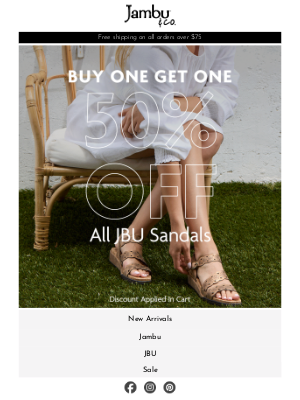 Jambu footwear - Buy One, Get One 50% Off All JBU Sandals