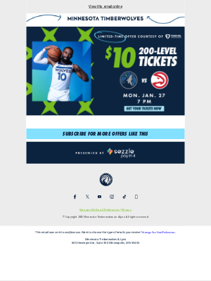 Minnesota Timberwolves - 🐺 Act Fast: $10 Tix Are Here!