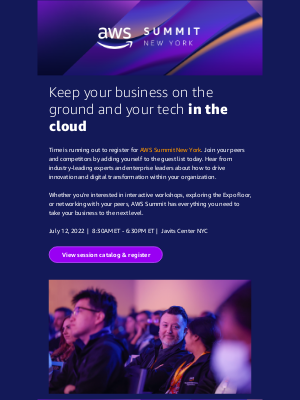 Amazon AWS - Last chance to register: AWS Summit New York