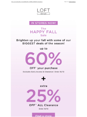 LOFT - Shop the Happy Fall Sale and get HAPPY!