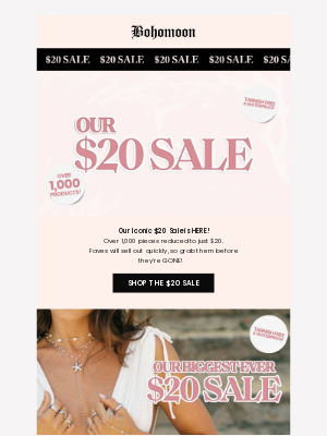 Bohomoon - Shop Our Biggest Ever $20 Sale NOW