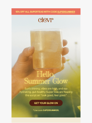 Clevr Blends - 15% off glowy, gut-healthy SuperTeas 🍹