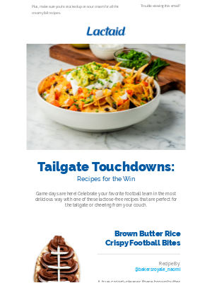 LACTAID® - These lactose-free recipes will get you an extra point 🏈.